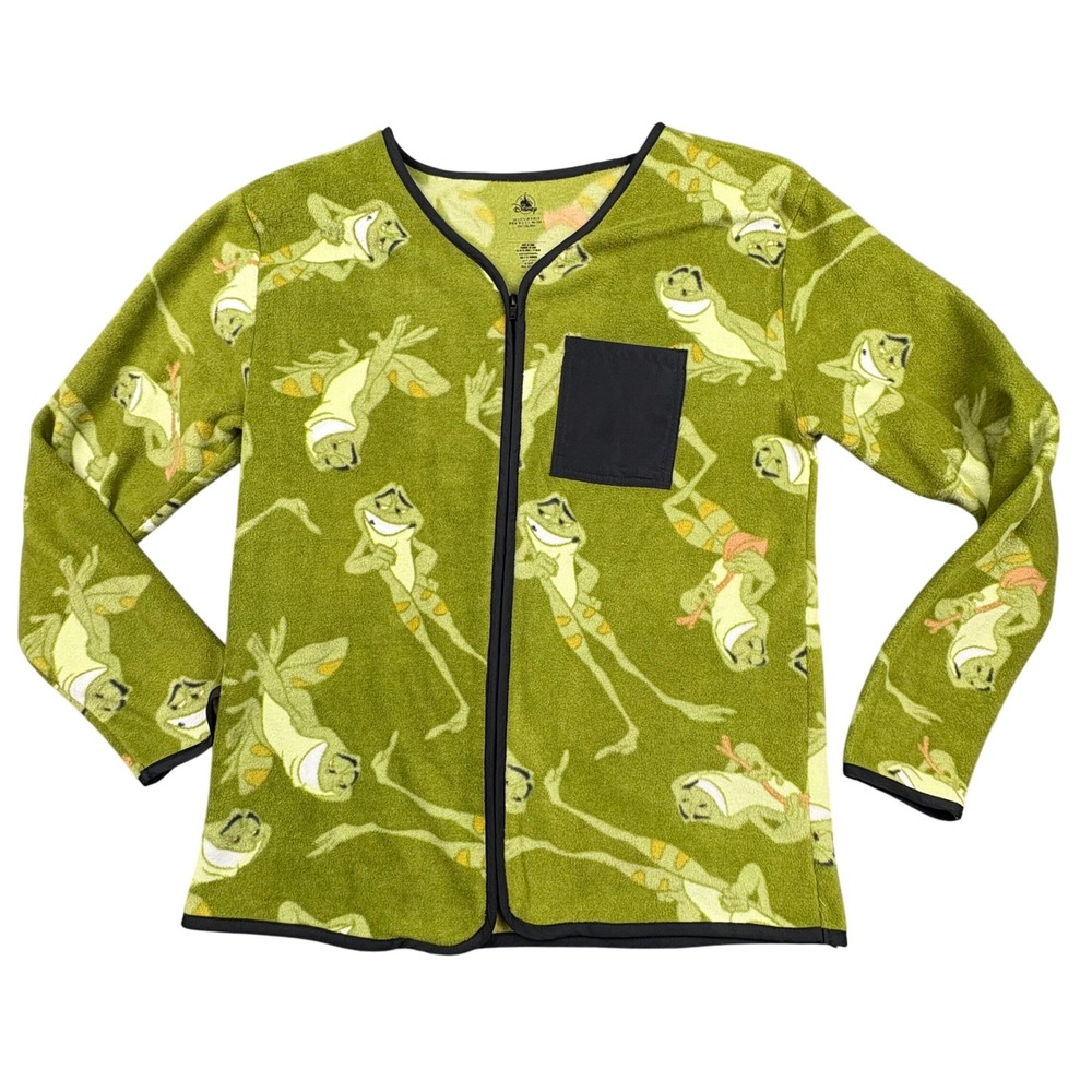 Disney Princess and the Frog‎ Fleece Zip Up Women S Cardigan Fairy Whimsical Fun